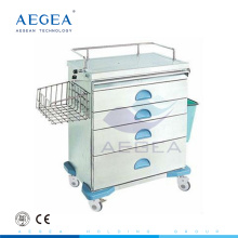 AG-AT019 Bestnote Klinik beweglich auf Rädern Krankenhaus Anästhesie medizinische Wagen